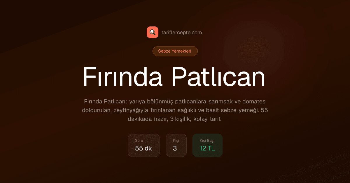 Fırında Patlıcan tarifi