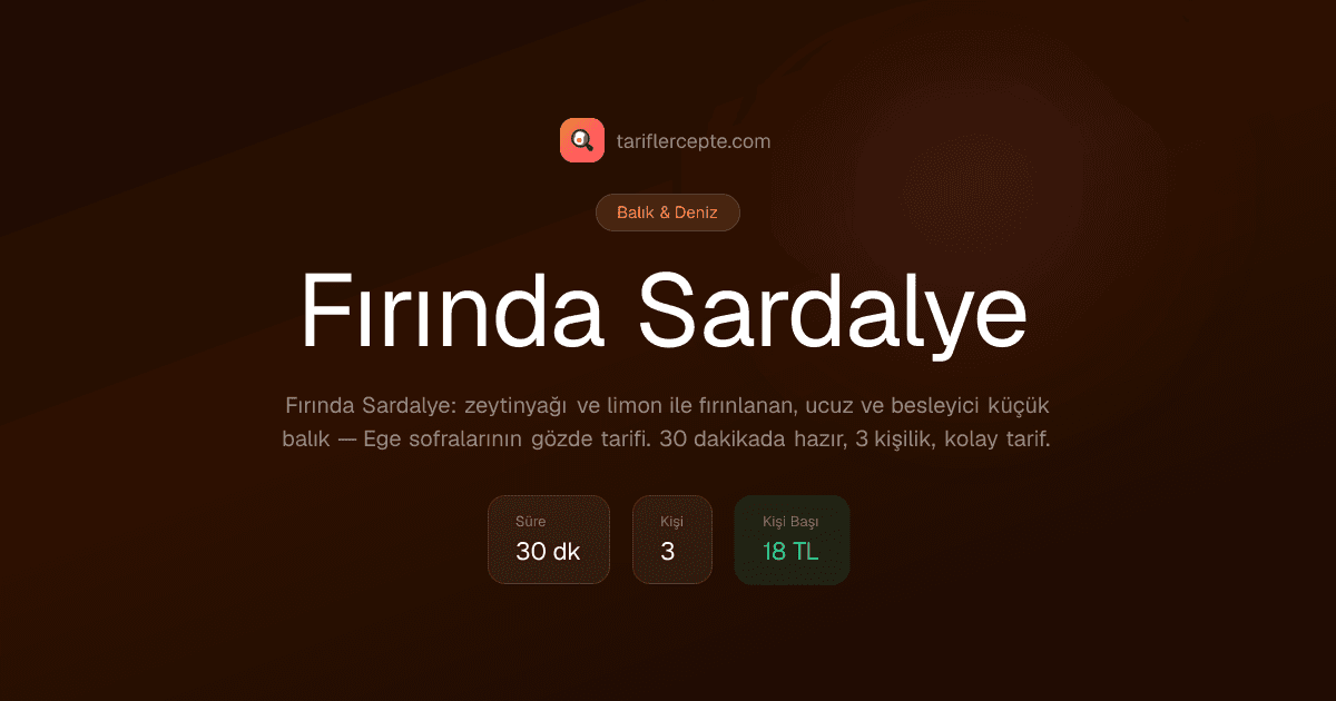 Fırında Sardalye tarifi