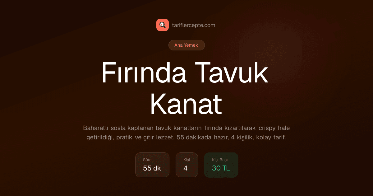 Fırında Tavuk Kanat tarifi