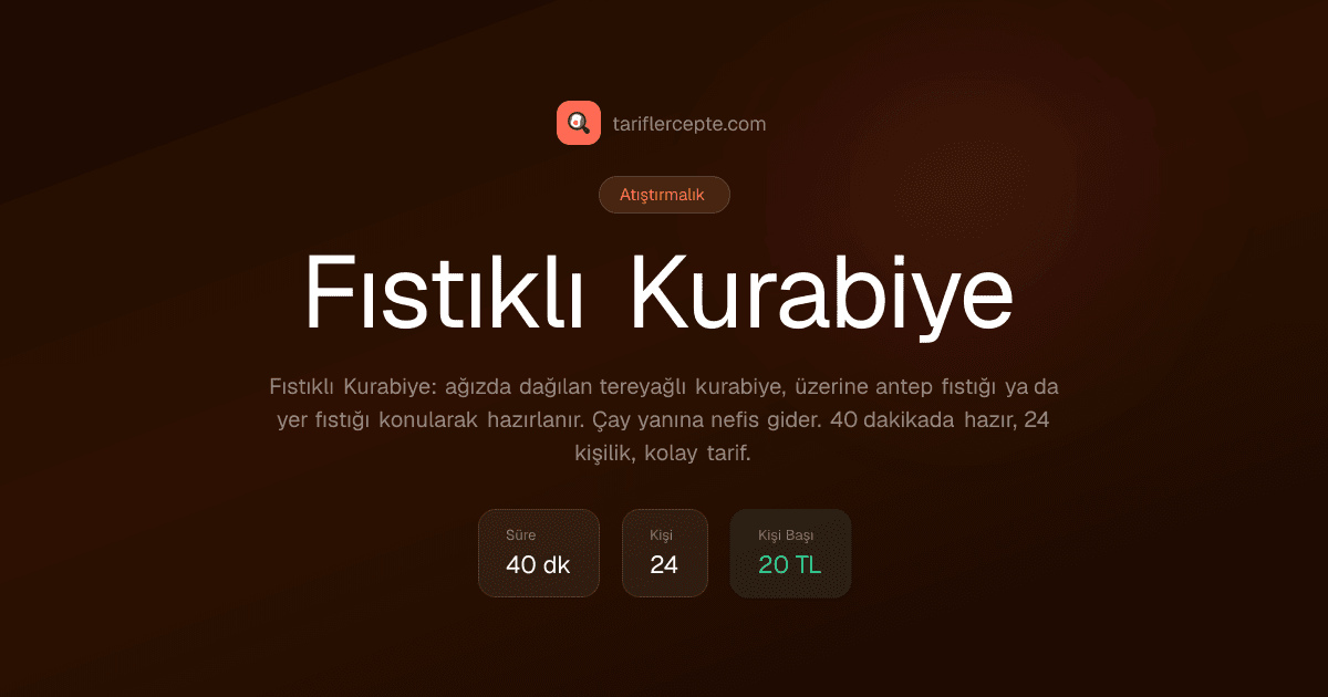 Fıstıklı Kurabiye tarifi