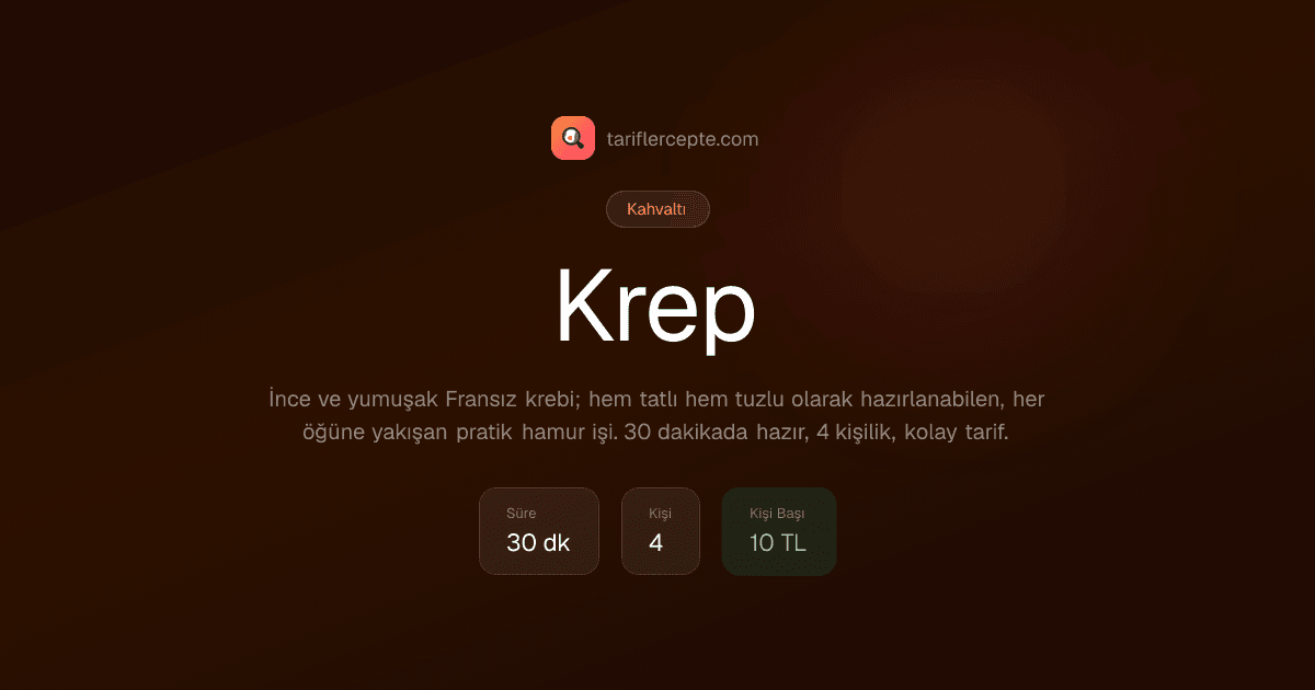 Krep tarifi