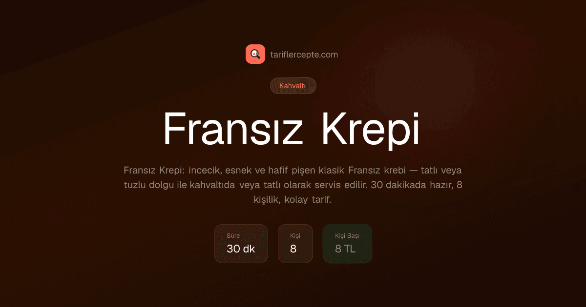 Fransız Krepi tarifi