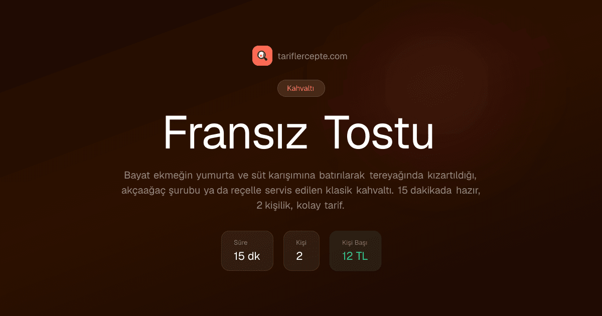 Fransız Tostu tarifi