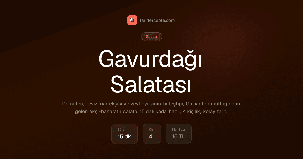 Gavurdağı Salatası tarifi