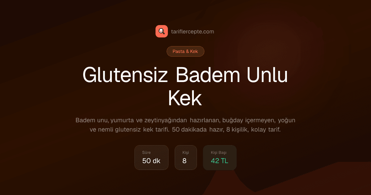 Glutensiz Badem Unlu Kek tarifi