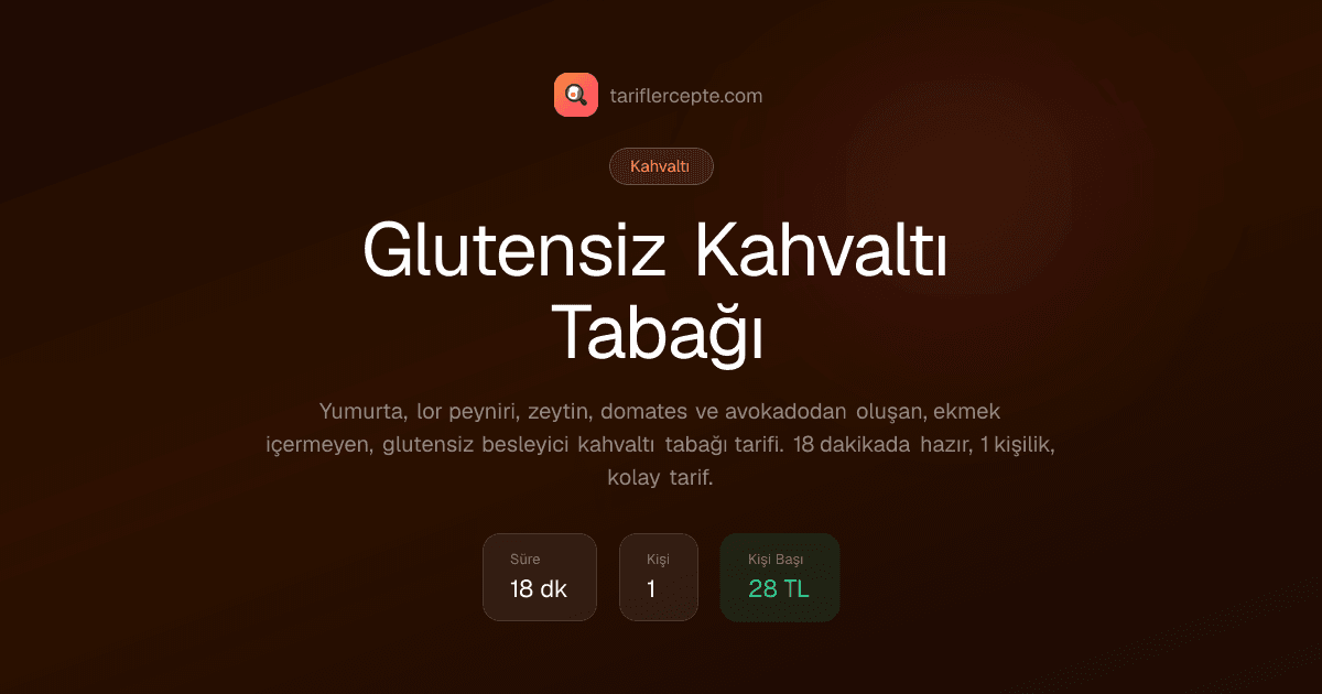 Glutensiz Kahvaltı Tabağı tarifi