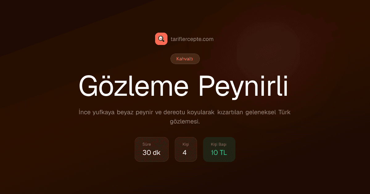 Gözleme Peynirli tarifi