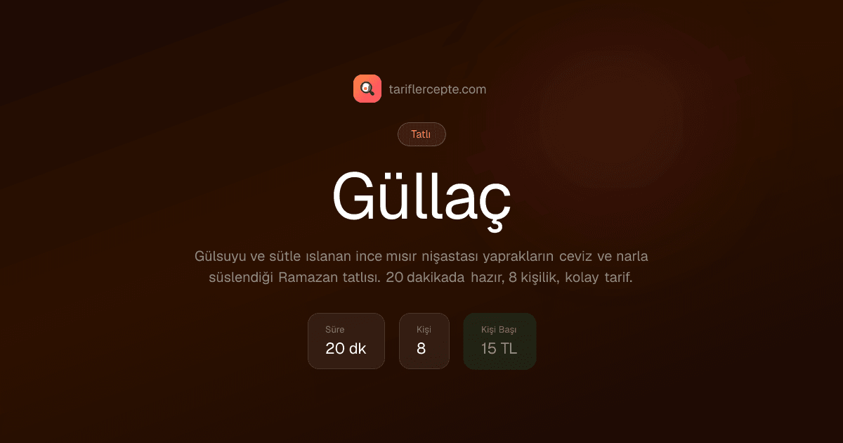 Güllaç tarifi