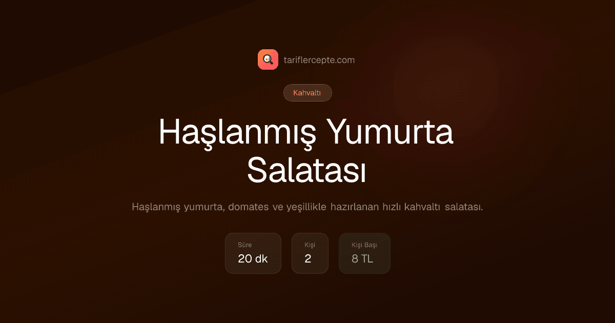 Haşlanmış Yumurta Salatası tarifi