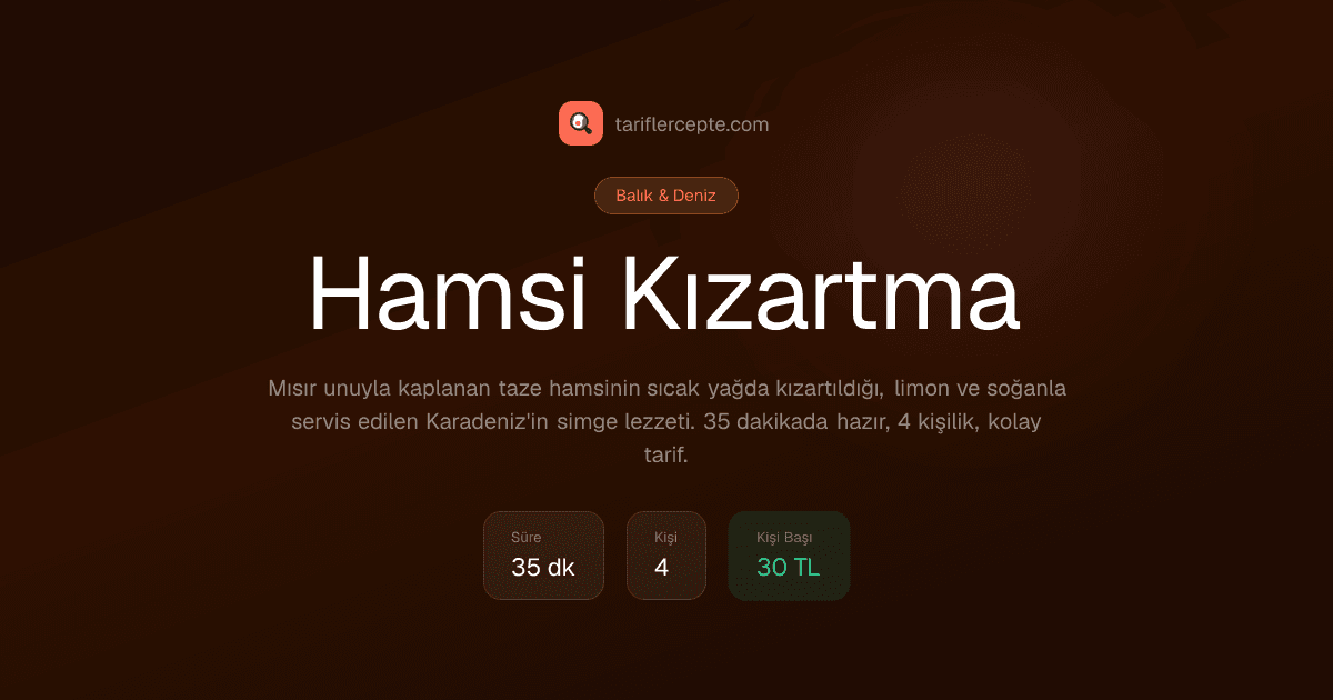 Hamsi Kızartma tarifi