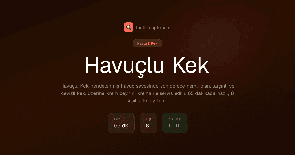 Havuçlu Kek tarifi