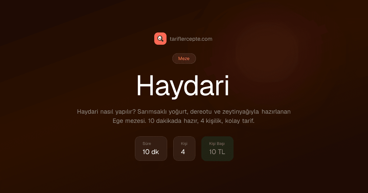 Haydari tarifi