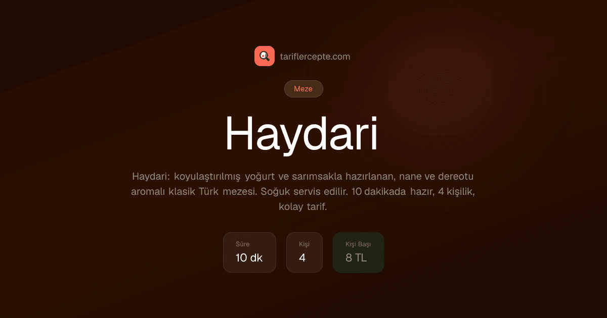 Haydari tarifi