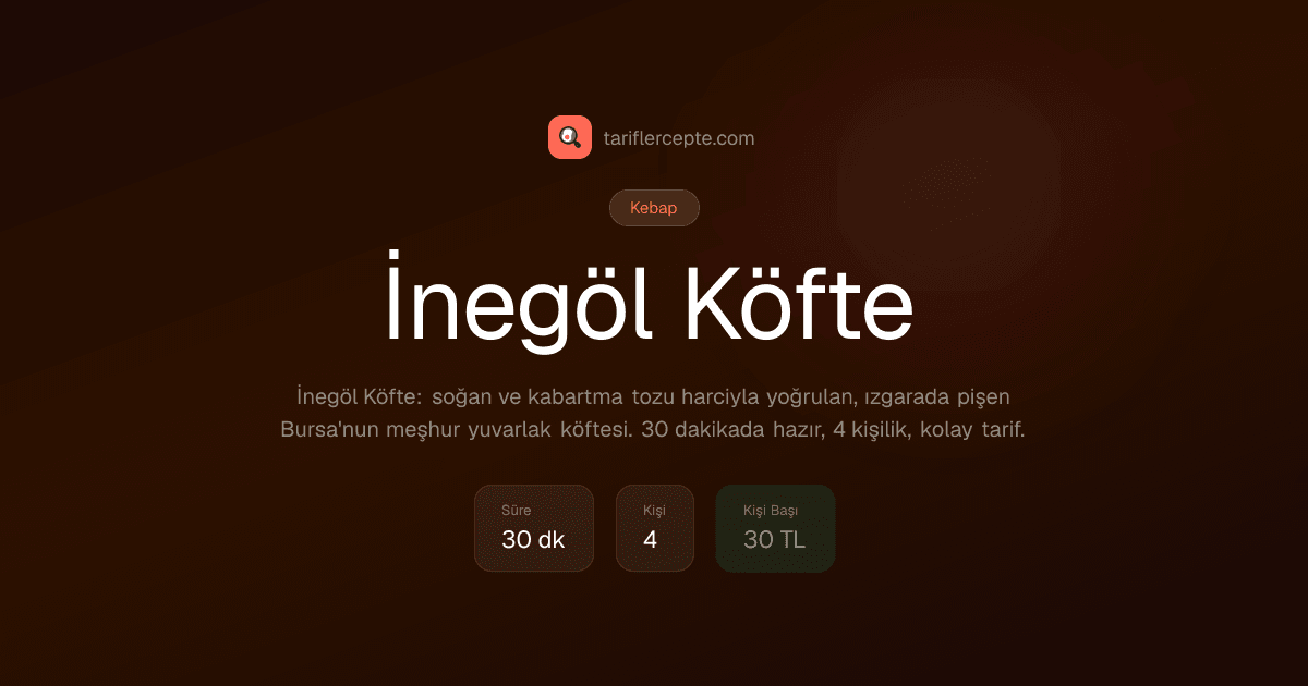 İnegöl Köfte tarifi