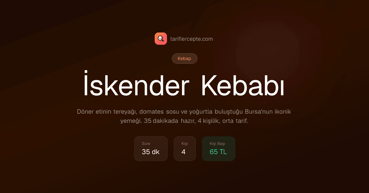 İskender Kebabı tarifi