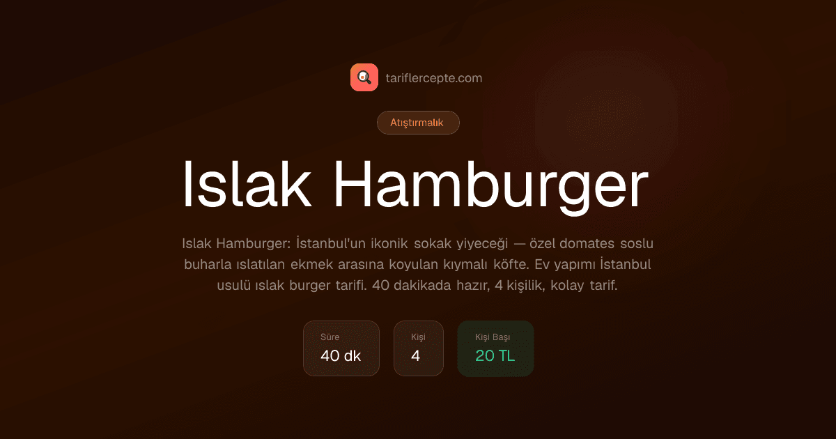 Islak Hamburger tarifi