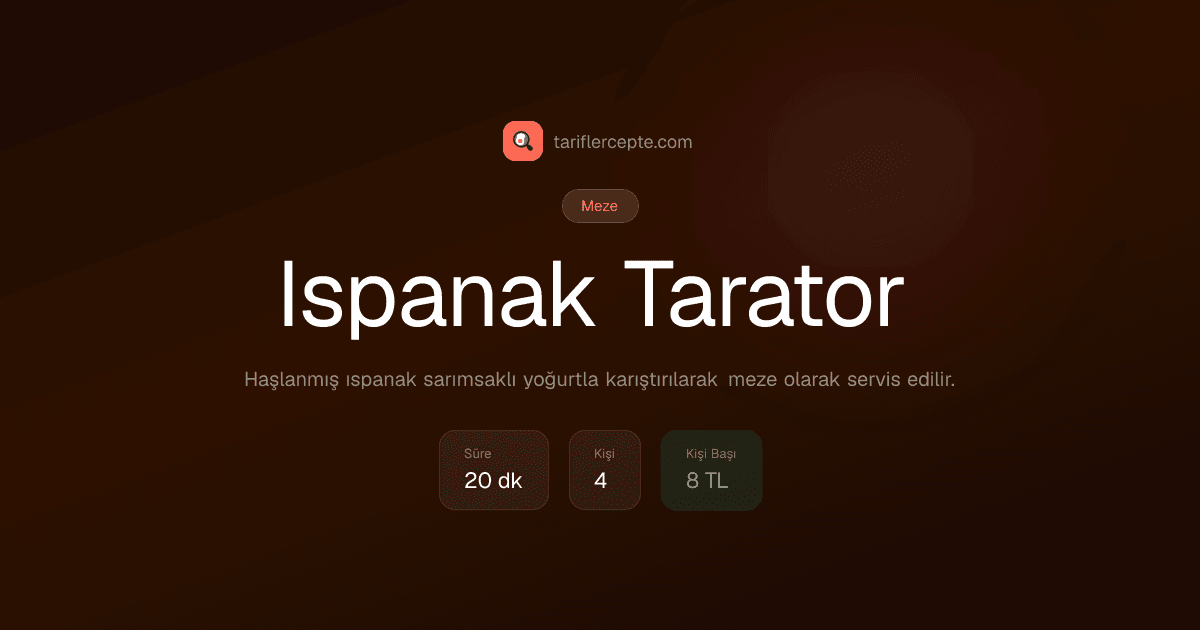 Ispanak Tarator tarifi