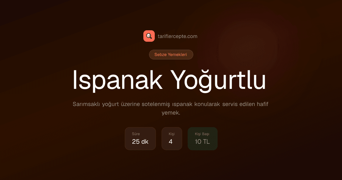 Ispanak Yoğurtlu tarifi