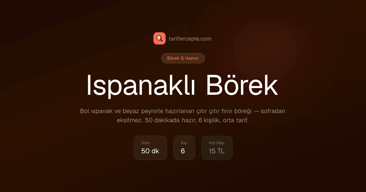 Ispanaklı Börek tarifi