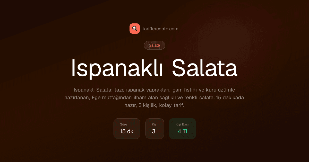 Ispanaklı Salata tarifi