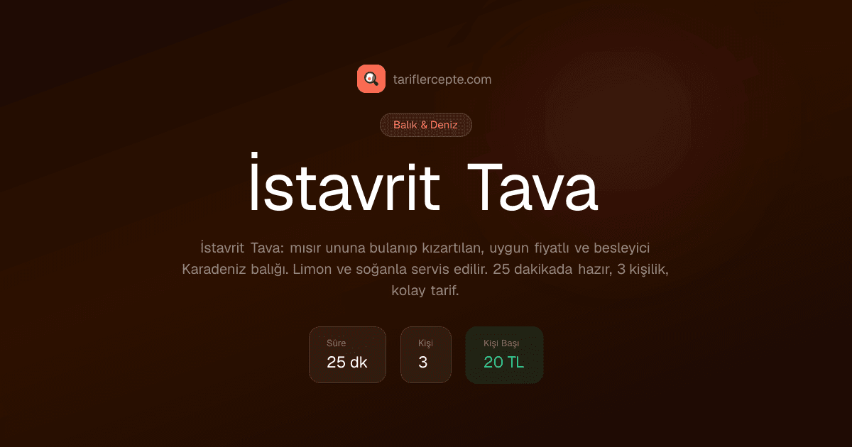 İstavrit Tava tarifi