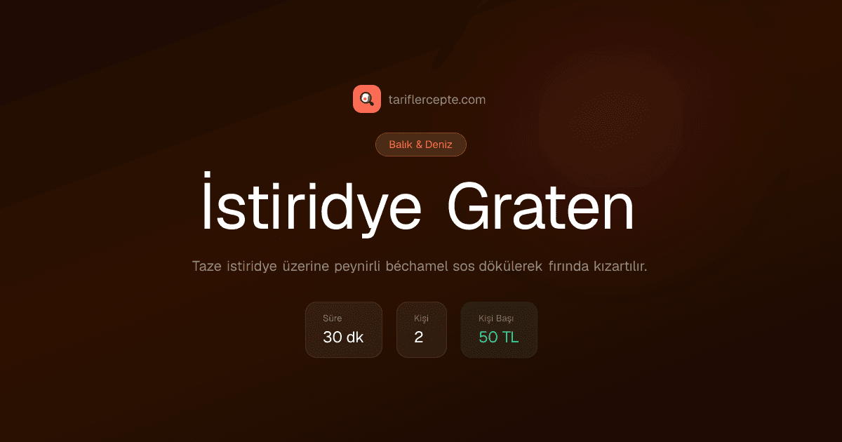 İstiridye Graten tarifi