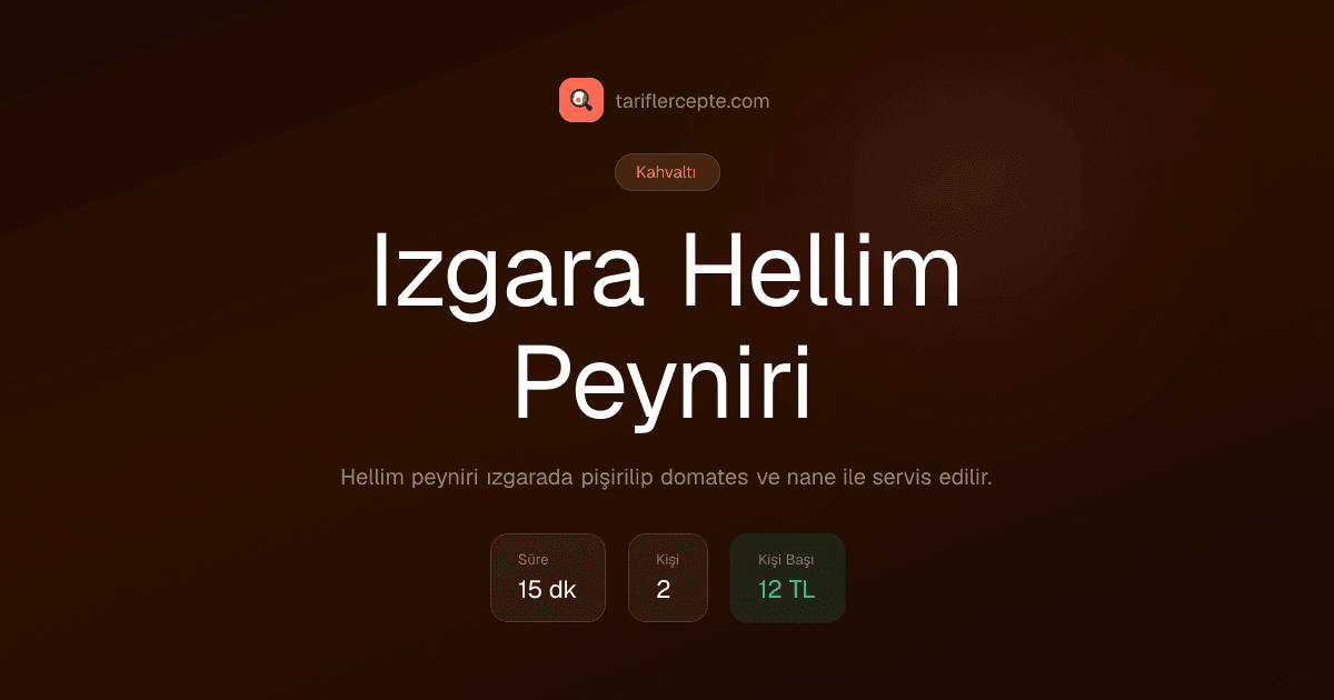 Izgara Hellim Peyniri tarifi