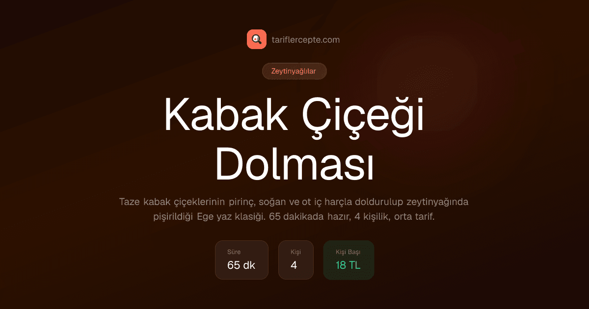 Kabak Çiçeği Dolması tarifi