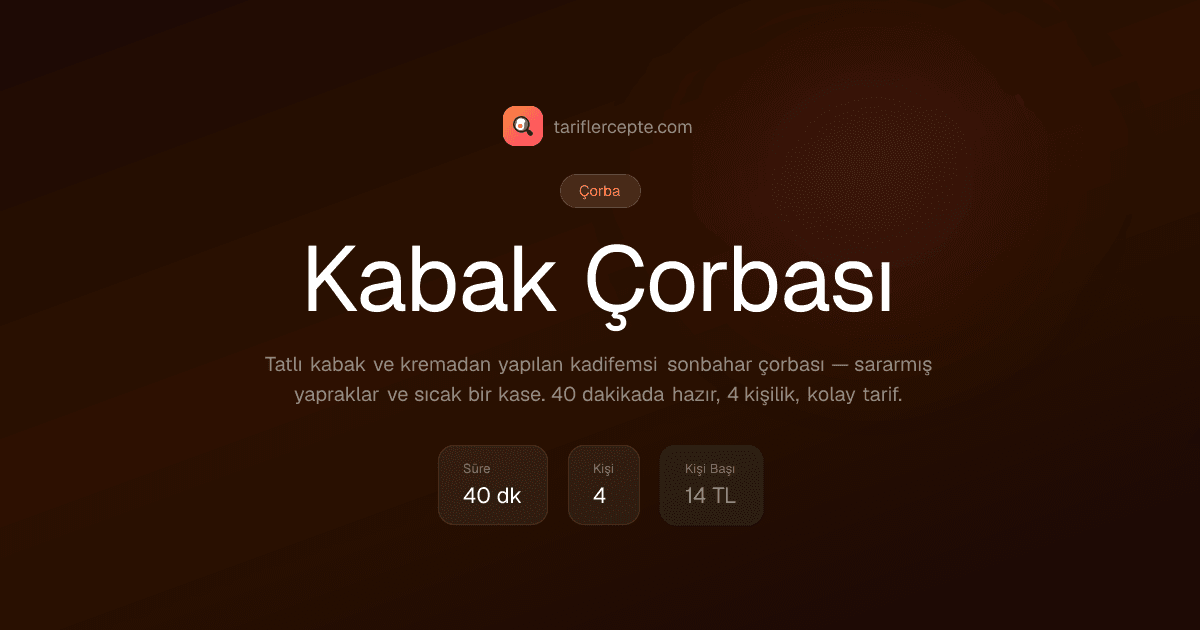 Kabak Çorbası tarifi