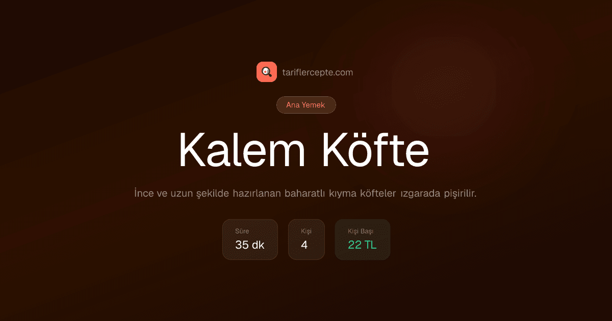 Kalem Köfte tarifi