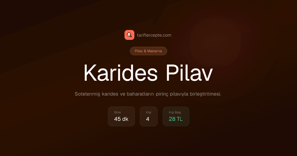 Karides Pilav tarifi