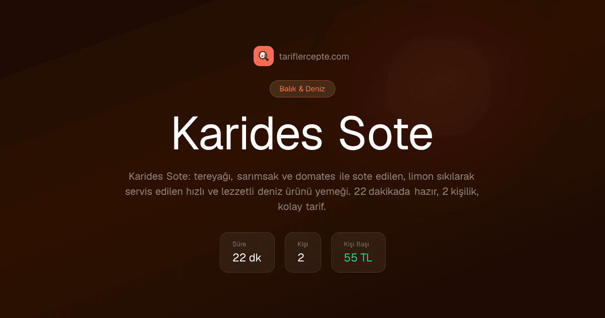 Karides Sote tarifi