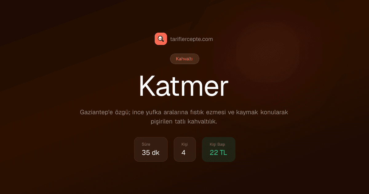 Katmer tarifi