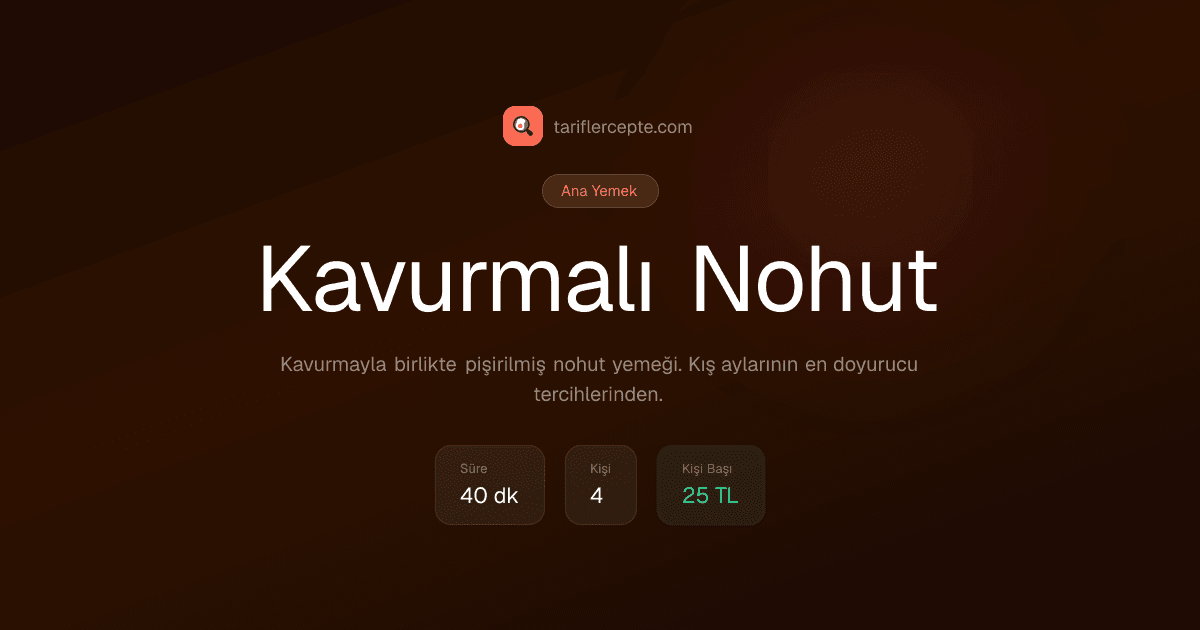 Kavurmalı Nohut tarifi