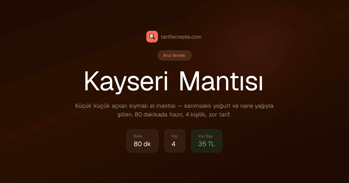 Kayseri Mantısı tarifi