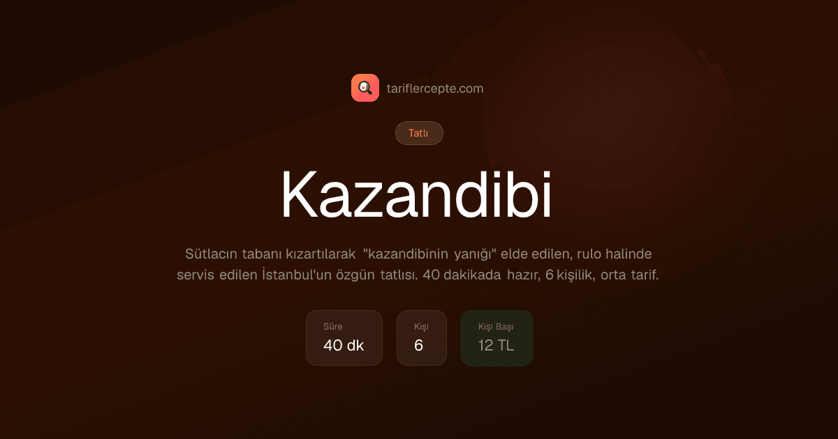Kazandibi tarifi
