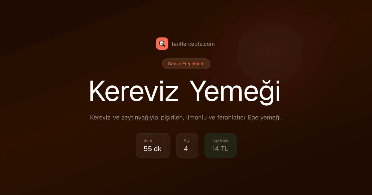 Kereviz Yemeği tarifi