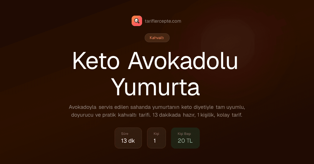 Keto Avokadolu Yumurta tarifi