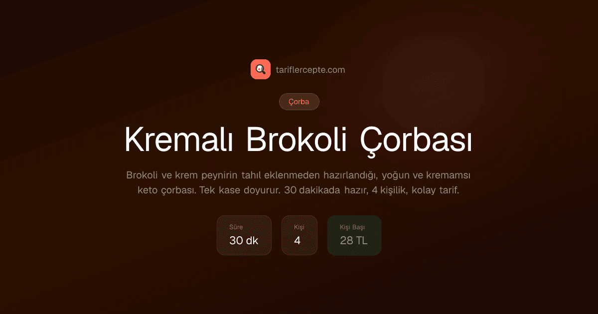 Kremalı Brokoli Çorbası tarifi