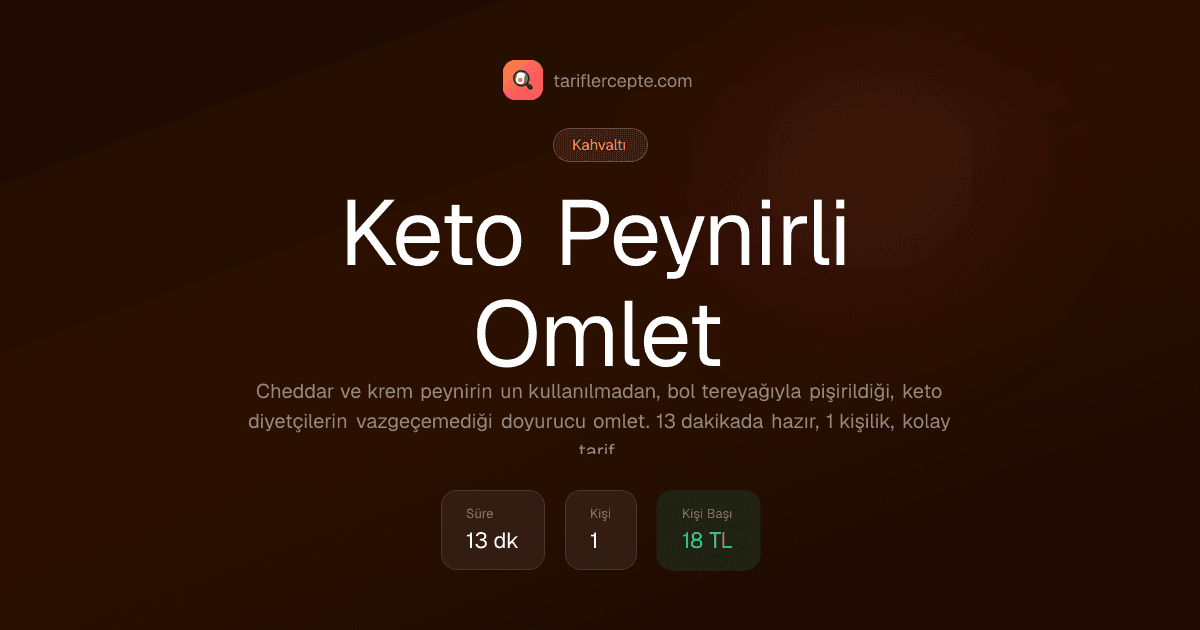 Keto Peynirli Omlet tarifi