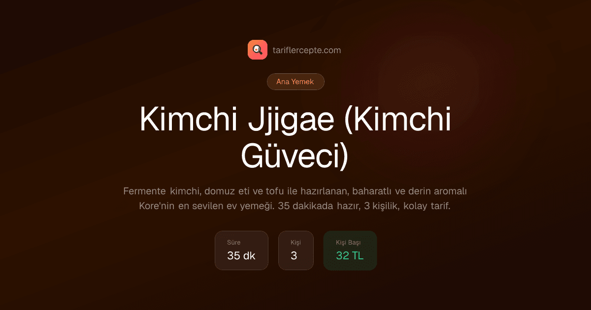 Kimchi Jjigae (Kimchi Güveci) tarifi