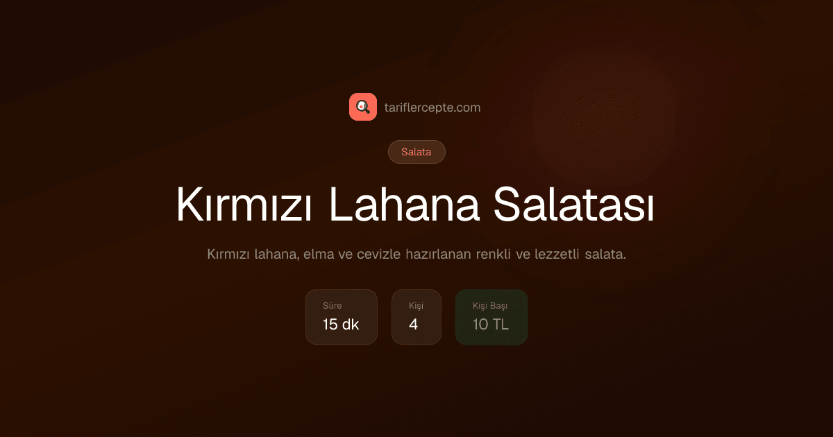 Kırmızı Lahana Salatası tarifi