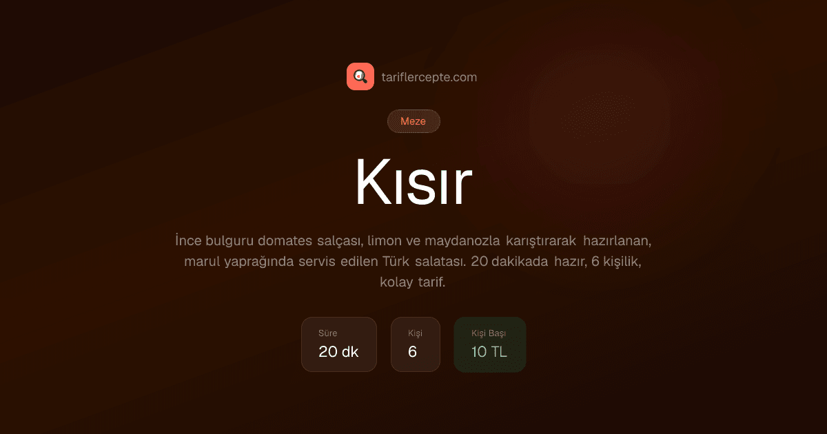 Kısır tarifi