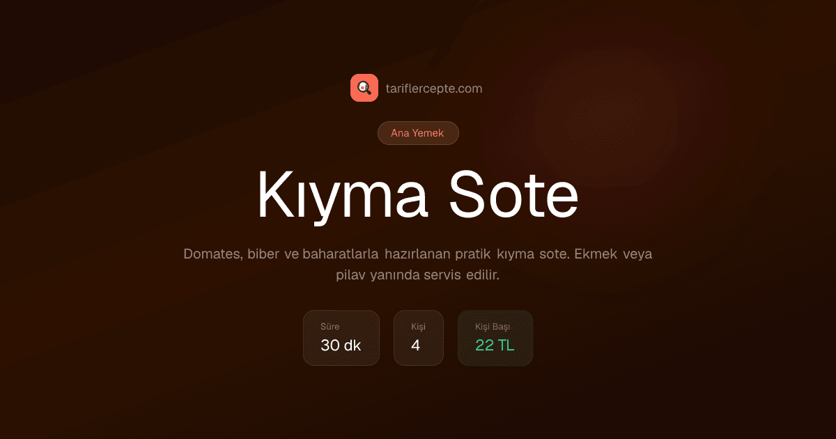 Kıyma Sote tarifi