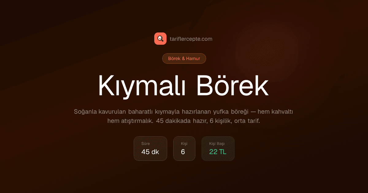 Kıymalı Börek tarifi