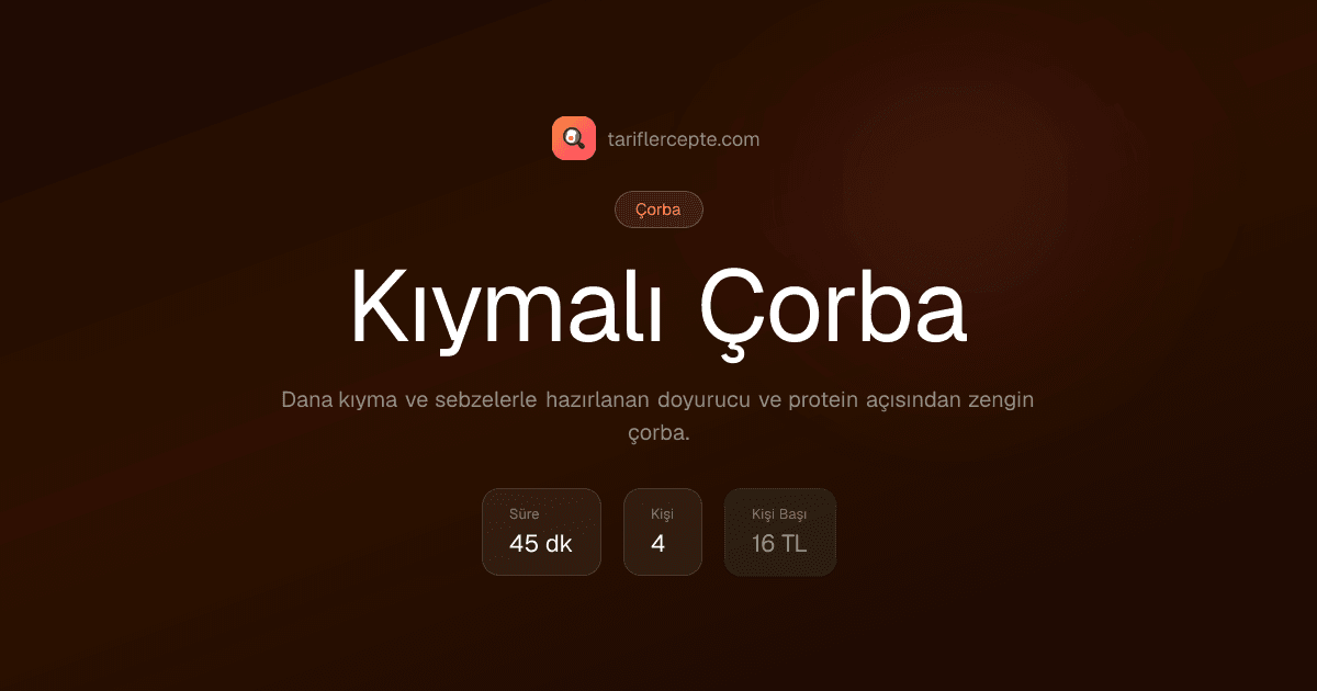 Kıymalı Çorba tarifi