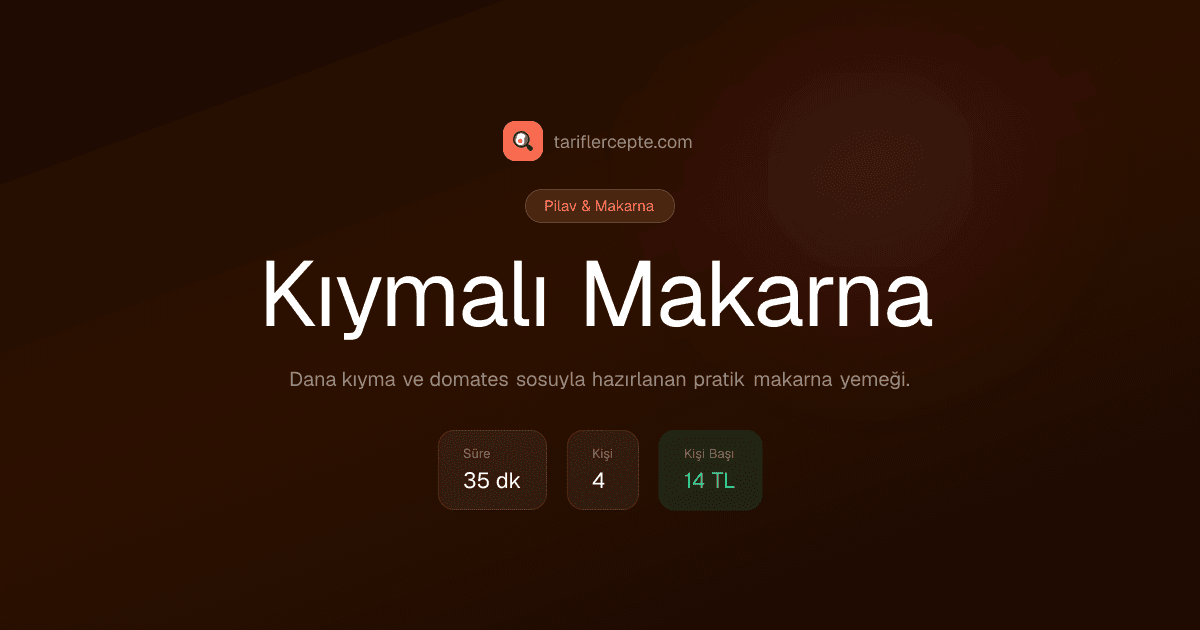 Kıymalı Makarna tarifi