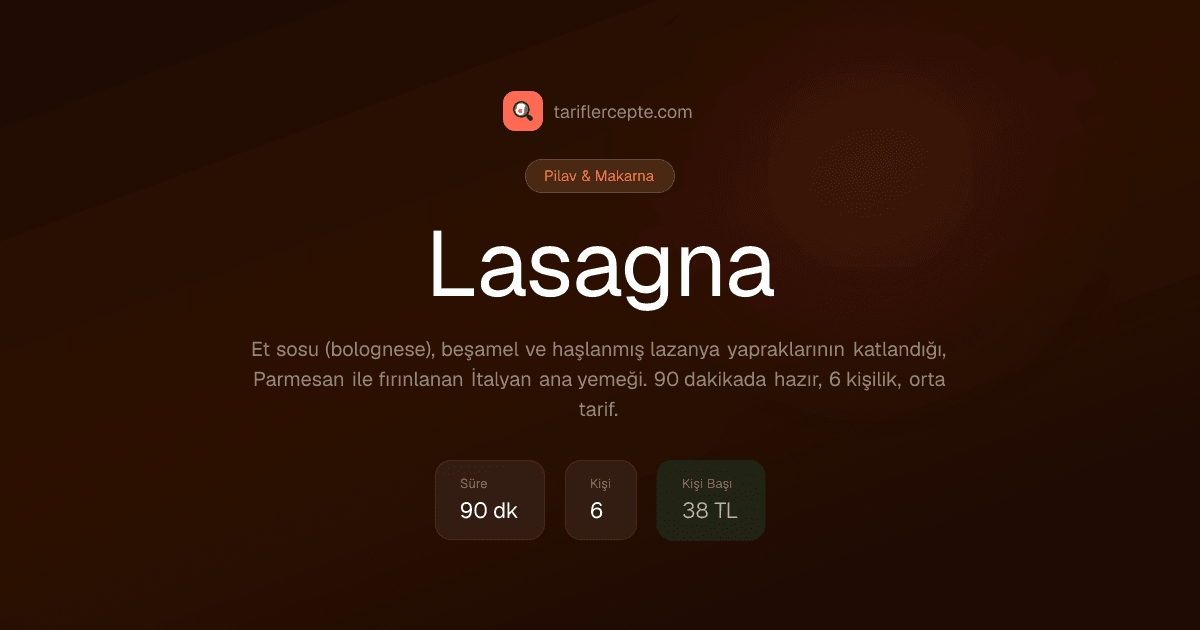Lasagna tarifi
