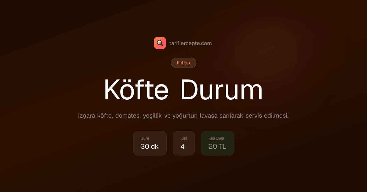 Köfte Durum tarifi