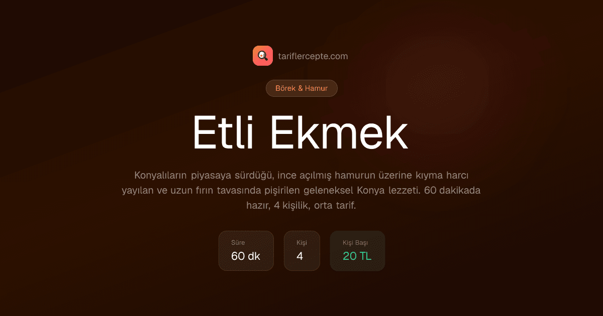 Etli Ekmek tarifi
